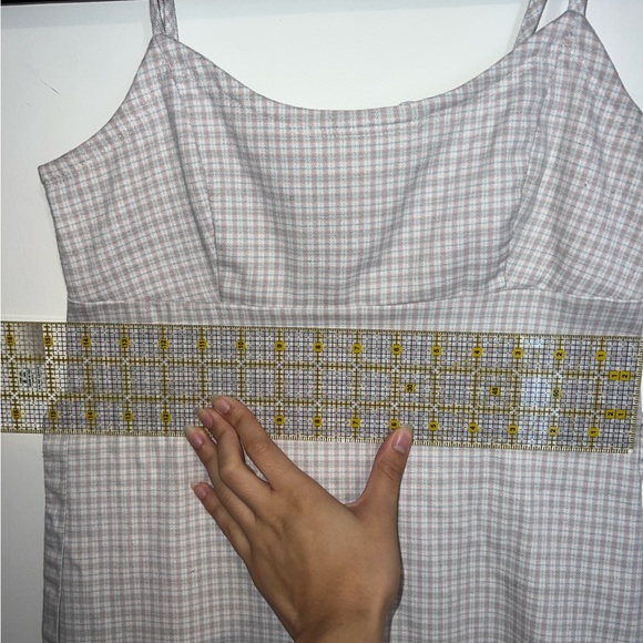 COPY - Brandy Melville Light Pink Plaid Mini Dress - Picture 6 of 8